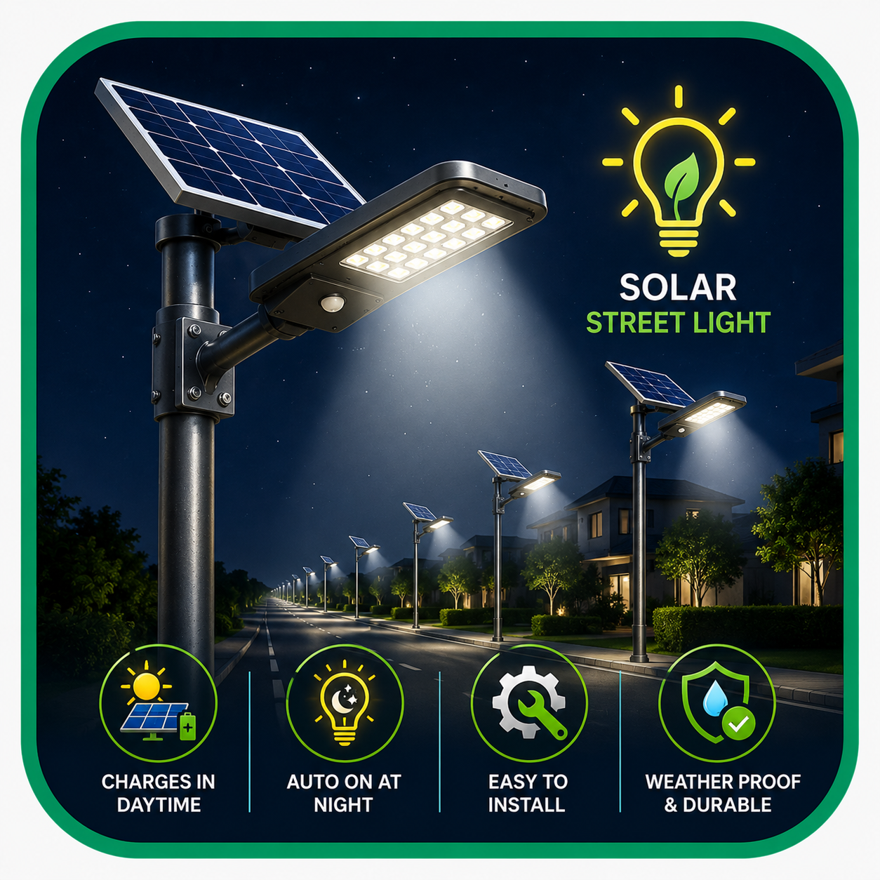Automatic solar street lights system